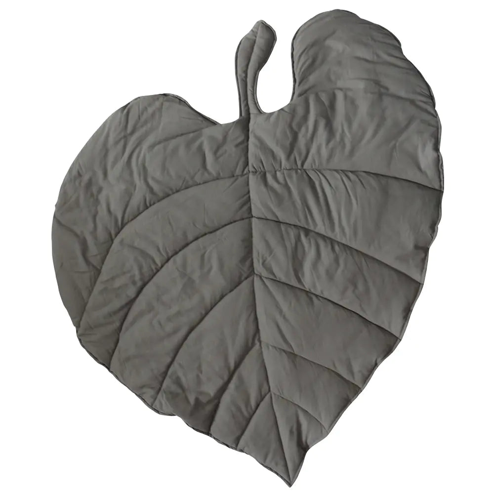 Kids Baby Crawling Mat - Green/Grey Leaves Design