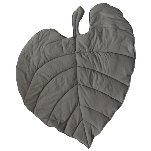 Kids Baby Crawling Mat - Green/Grey Leaves Design